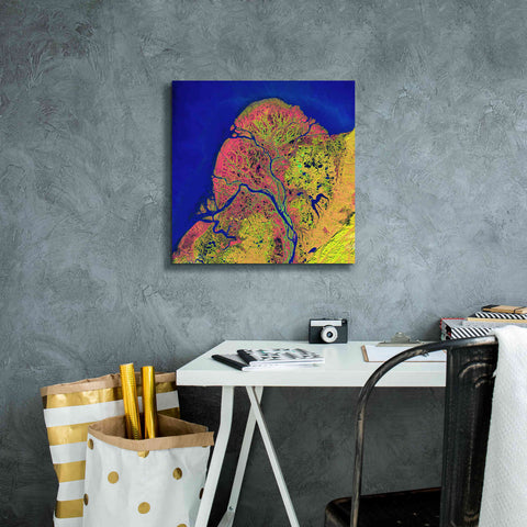 Image of 'Earth as Art: Yukon Delta,' Canvas Wall Art,18 x 18
