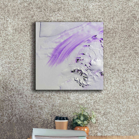 Image of 'Earth as Art: Slessor Glacier,' Canvas Wall Art,18 x 18