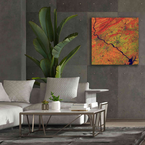 Image of 'Earth as Art: River and Ridge,' Canvas Wall Art,37 x 37