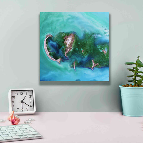 Image of 'Earth as Art: Caspian Scour,' Canvas Wall Art,12 x 12