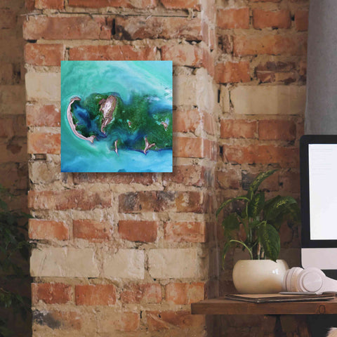 Image of 'Earth as Art: Caspian Scour,' Canvas Wall Art,12 x 12