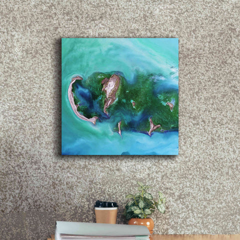 Image of 'Earth as Art: Caspian Scour,' Canvas Wall Art,18 x 18