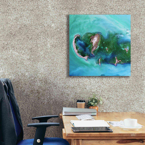 Image of 'Earth as Art: Caspian Scour,' Canvas Wall Art,26 x 26