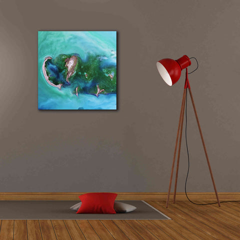 Image of 'Earth as Art: Caspian Scour,' Canvas Wall Art,26 x 26