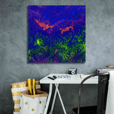 Image of 'Earth as Art: Fanciful Fluorescence,' Canvas Wall Art,26 x 26