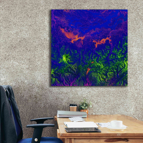 Image of 'Earth as Art: Fanciful Fluorescence,' Canvas Wall Art,37 x 37