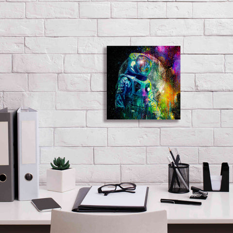 Image of 'BTC Bitcoin Moonlanding,' Canvas Wall Art,12 x 12
