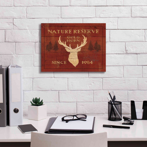 Image of Epic Art 'Lodge Signs IX' by James Wiens, Canvas Wall Art,16 x 12
