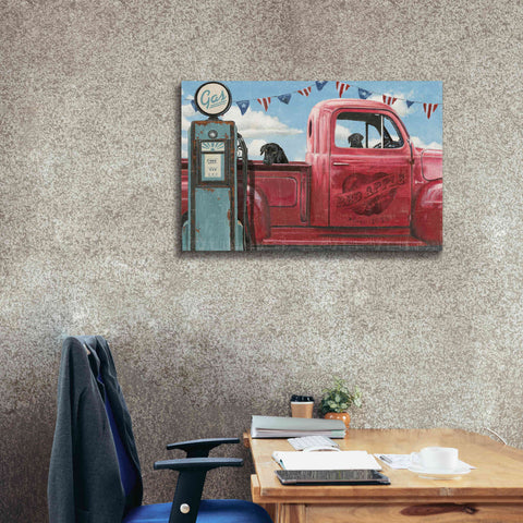 Image of Epic Art 'Lets Go for a Ride I' by James Wiens, Canvas Wall Art,40 x 26