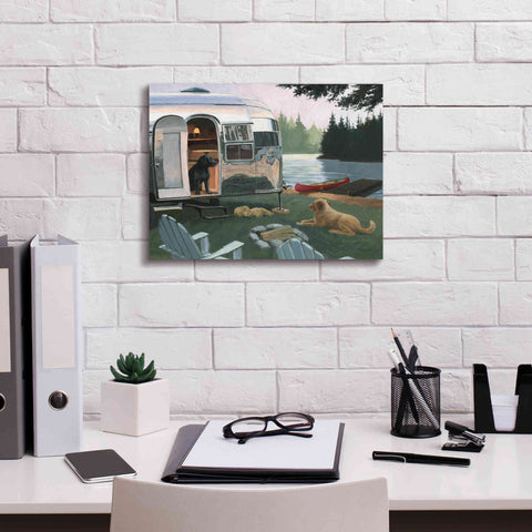 Image of Epic Art 'Canine Camp' by James Wiens, Canvas Wall Art,16 x 12