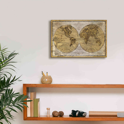 Image of Epic Art 'Worldwide I' by James Wiens, Canvas Wall Art,18 x 12