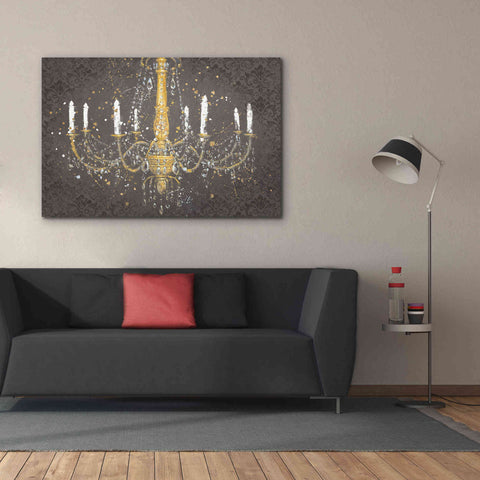 Image of Epic Art 'Grand Chandelier Gray' by James Wiens, Canvas Wall Art,60 x 40