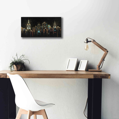Image of Epic Art 'Cityscape' by James Wiens, Canvas Wall Art,24 x 12