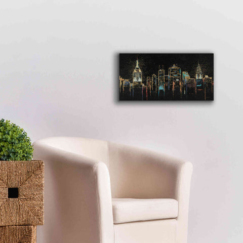 Image of Epic Art 'Cityscape' by James Wiens, Canvas Wall Art,24 x 12