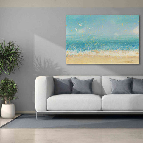 Image of Epic Art 'Splatter Beach I' by James Wiens, Canvas Wall Art,60 x 40