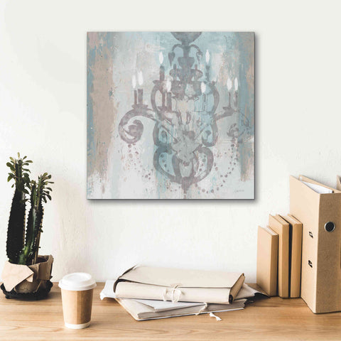 Image of Epic Art 'Candelabra Teal II' by James Wiens, Canvas Wall Art,18 x 18