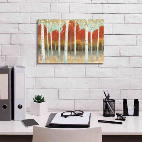 Image of 'Fall Promenade I' by James Wiens, Canvas Wall Art,18 x 12