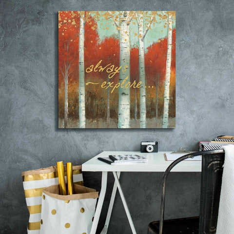 Image of 'Fall Promenade III' by James Wiens, Canvas Wall Art,26 x 26
