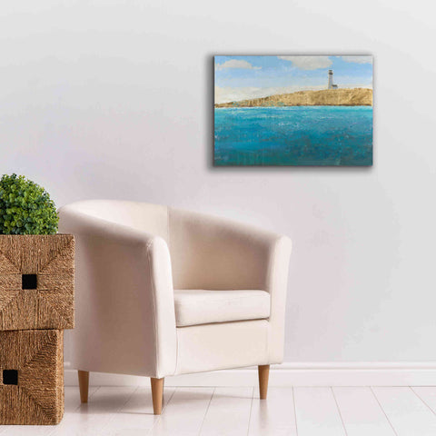 Image of 'Lighthouse Seascape II' by James Wiens, Canvas Wall Art,26 x 18