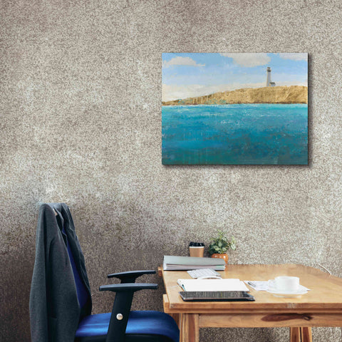 Image of 'Lighthouse Seascape II' by James Wiens, Canvas Wall Art,34 x 26