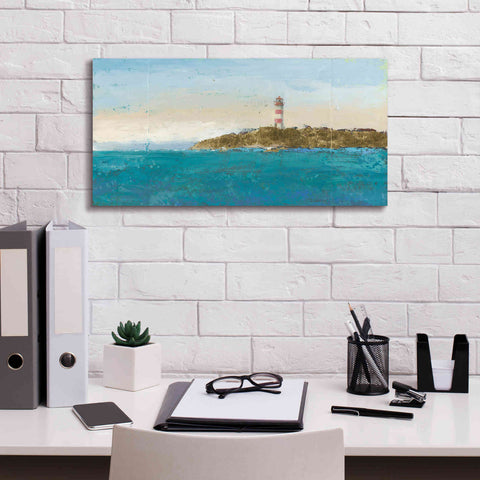 Image of 'Lighthouse Seascape I' by James Wiens, Canvas Wall Art,24 x 12