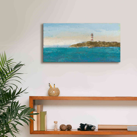 Image of 'Lighthouse Seascape I' by James Wiens, Canvas Wall Art,24 x 12