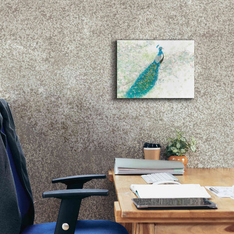 Image of 'Spring Peacock I' by James Wiens, Canvas Wall Art,16 x 12