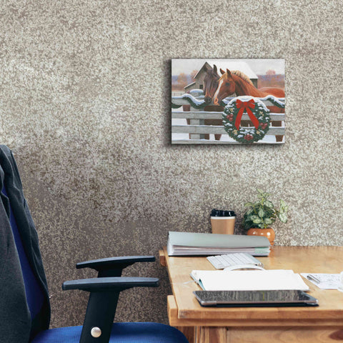 Image of 'Christmas in the Heartland II' by James Wiens, Canvas Wall Art,16 x 12