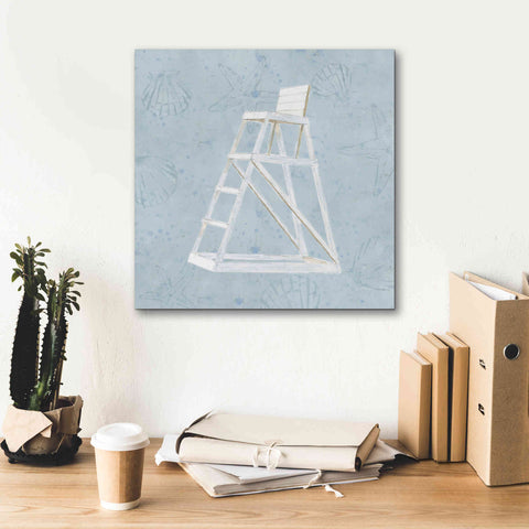 Image of 'Serene Seaside II' by James Wiens, Canvas Wall Art,18 x 18