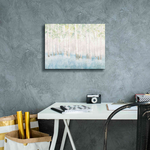 Image of 'Soft Birches' by James Wiens, Canvas Wall Art,16 x 12