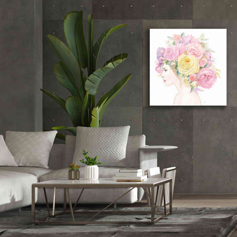 Image of 'Flowers in her Hair' by James Wiens, Canvas Wall Art,37 x 37