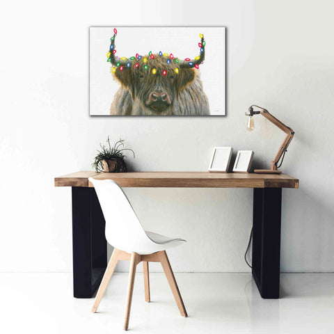 Image of 'Holiday Highlander' by James Wiens, Canvas Wall Art,40 x 26