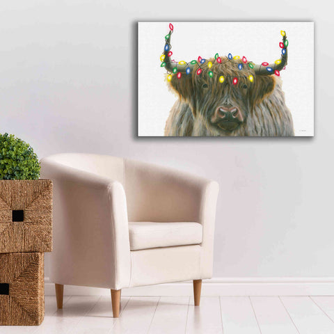 Image of 'Holiday Highlander' by James Wiens, Canvas Wall Art,40 x 26