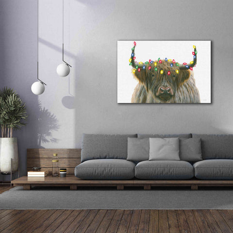 Image of 'Holiday Highlander' by James Wiens, Canvas Wall Art,60 x 40