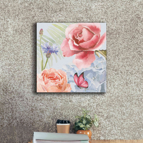 Image of 'Boho Bouquet IV Blue' by James Wiens, Canvas Wall Art,18 x 18