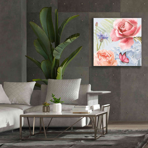 Image of 'Boho Bouquet IV Blue' by James Wiens, Canvas Wall Art,37 x 37