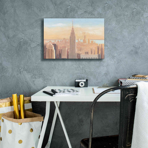 Image of 'Manhattan Dawn' by James Wiens, Canvas Wall Art,18 x 12