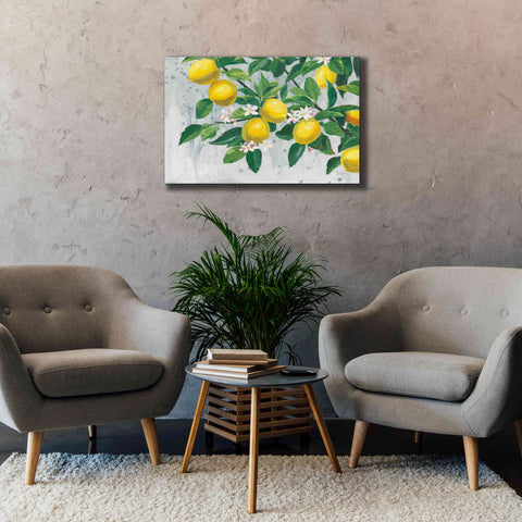 Image of 'Zesty Lemons' by James Wiens, Canvas Wall Art,40 x 26