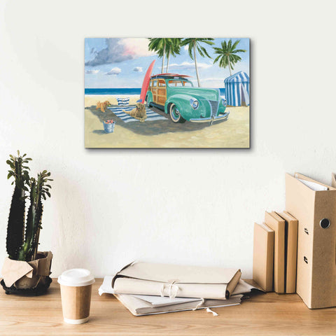 Image of 'Beach Ride III' by James Wiens, Canvas Wall Art,18 x 12