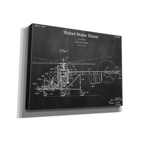 Image of 'Direct-Lift Aircraft Blueprint Patent Chalkboard,' Canvas Wall Art,16x12x1.1x0,26x18x1.1x0,34x26x1.74x0,54x40x1.74x0