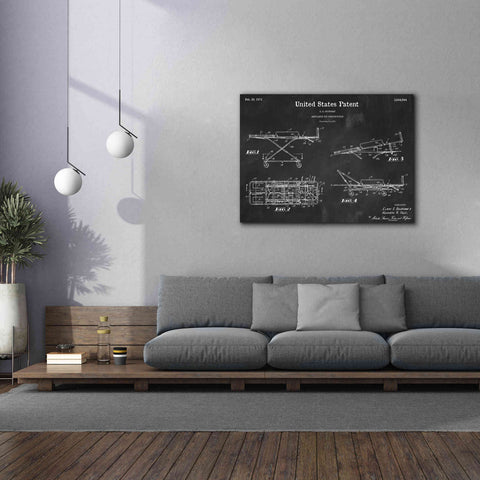 Image of 'EMT Stretcher Blueprint Patent Chalkboard,' Canvas Wall Art,54 x 40
