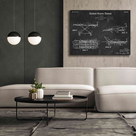 Image of 'EMT Stretcher Blueprint Patent Chalkboard,' Canvas Wall Art,54 x 40