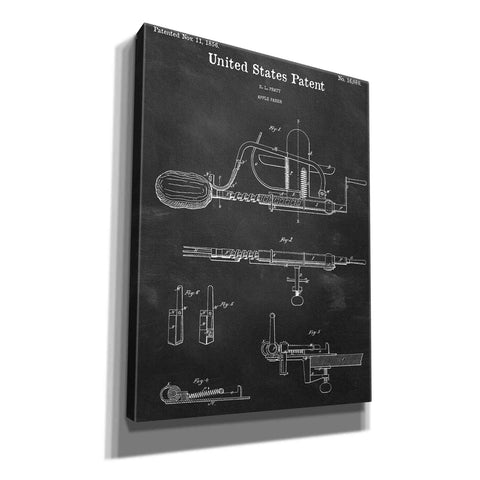 Image of 'Apple Parer Blueprint Patent Chalkboard,' Canvas Wall Art,12x16x1.1x0,18x26x1.1x0,26x34x1.74x0,40x54x1.74x0