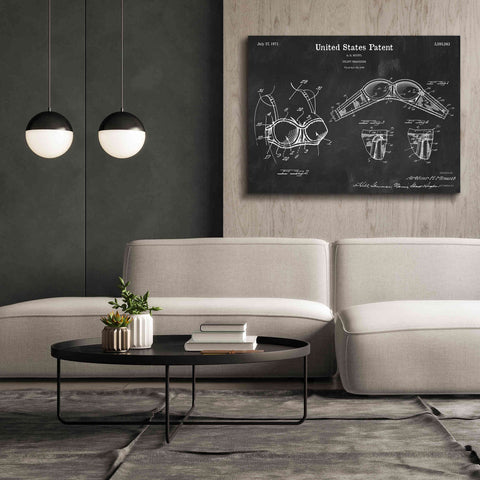 Image of 'Push-up Bra Blueprint Patent Chalkboard,' Canvas Wall Art,54 x 40