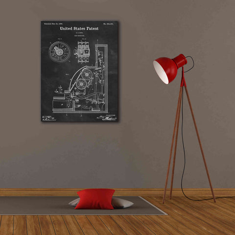 Image of 'Cash Register Blueprint Patent Chalkboard,' Canvas Wall Art,26 x 34