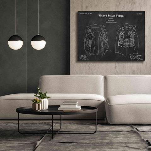 Image of 'Military Coat Blueprint Patent Chalkboard,' Canvas Wall Art,54 x 40