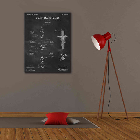 Image of 'Croquet Blueprint Patent Chalkboard,' Canvas Wall Art,26 x 34