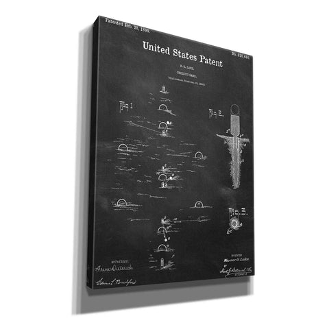 Image of 'Croquet Blueprint Patent Chalkboard,' Canvas Wall Art,12x16x1.1x0,18x26x1.1x0,26x34x1.74x0,40x54x1.74x0