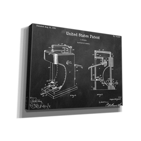 Image of 'Blacksmith's Hammer Blueprint Patent Chalkboard' Canvas Wall Art,16x12x1.1x0,26x18x1.1x0,34x26x1.74x0,54x40x1.74x0