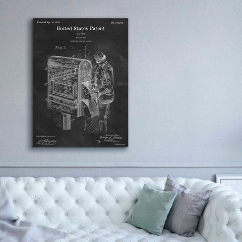 Image of 'Mailbox Blueprint Patent Chalkboard,' Canvas Wall Art,40 x 54